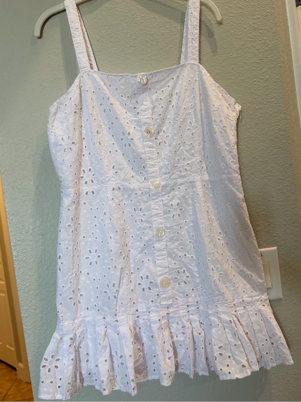 White Eyelet Ruffle Sundress ALEXIS collab with Target